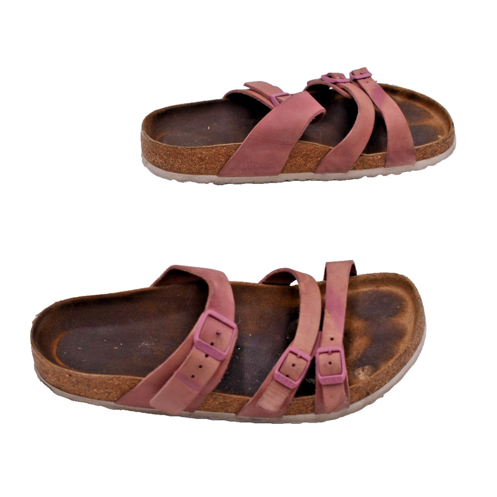BIRKENSTOCK Franca Orchid Sandals -- Pink w/ 3 Buckles -- Womens Sz 10 (41) Wide - Picture 5 of 7